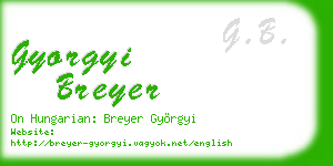 gyorgyi breyer business card